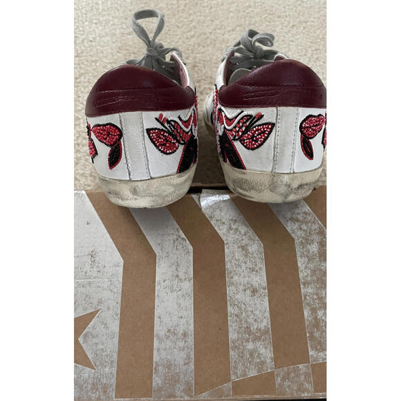 HTF Women’s Golden Goose Super Star Embroidered Embellished Sneakers size 38 - Picture 8 of 12